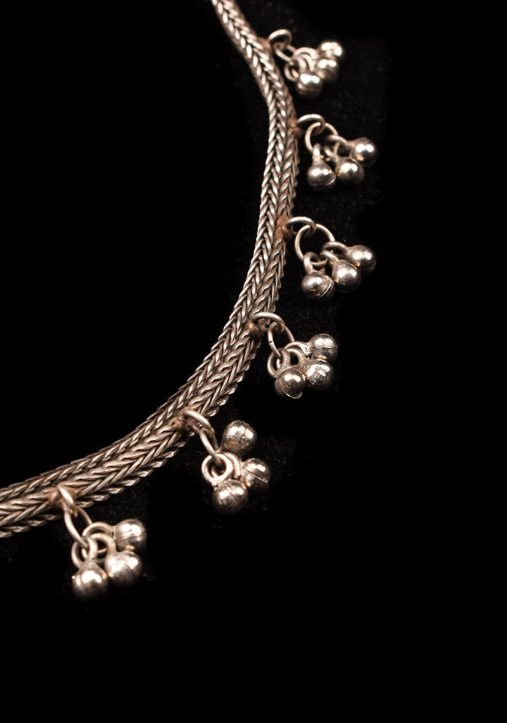 Dangling Design Oxidised Necklace with silver finish | Shobitam Jewelry