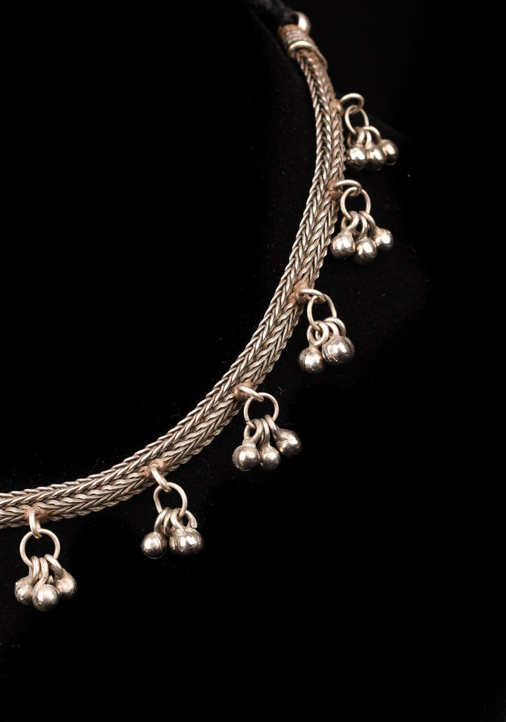 Dangling Design Oxidised Necklace with silver finish | Shobitam Jewelry