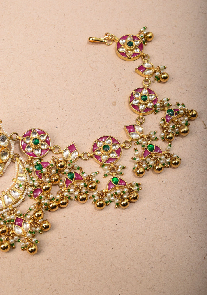Jadau Handcrafted Sheshphool Rajputi Matha Patti |Shobitam Jewelry