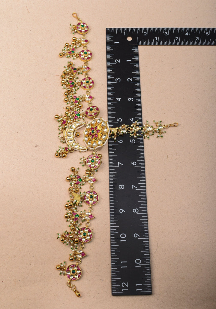 Jadau Handcrafted Sheshphool Rajputi Matha Patti |Shobitam Jewelry