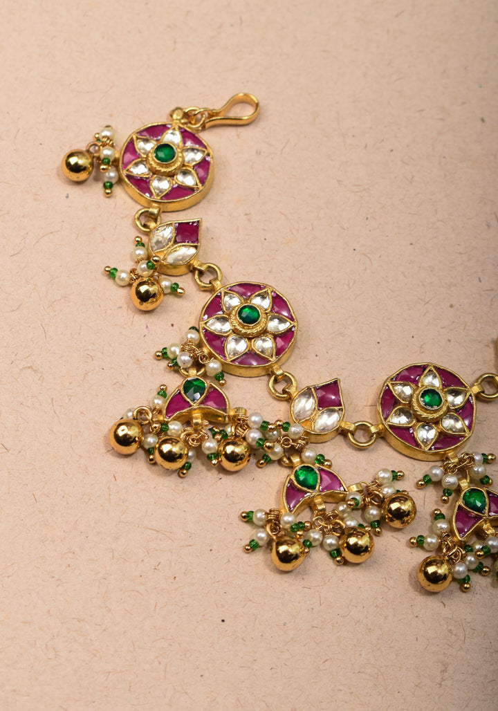 Jadau Handcrafted Sheshphool Rajputi Matha Patti |Shobitam Jewelry