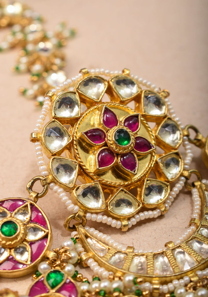 Jadau Handcrafted Sheshphool Rajputi Matha Patti |Shobitam Jewelry