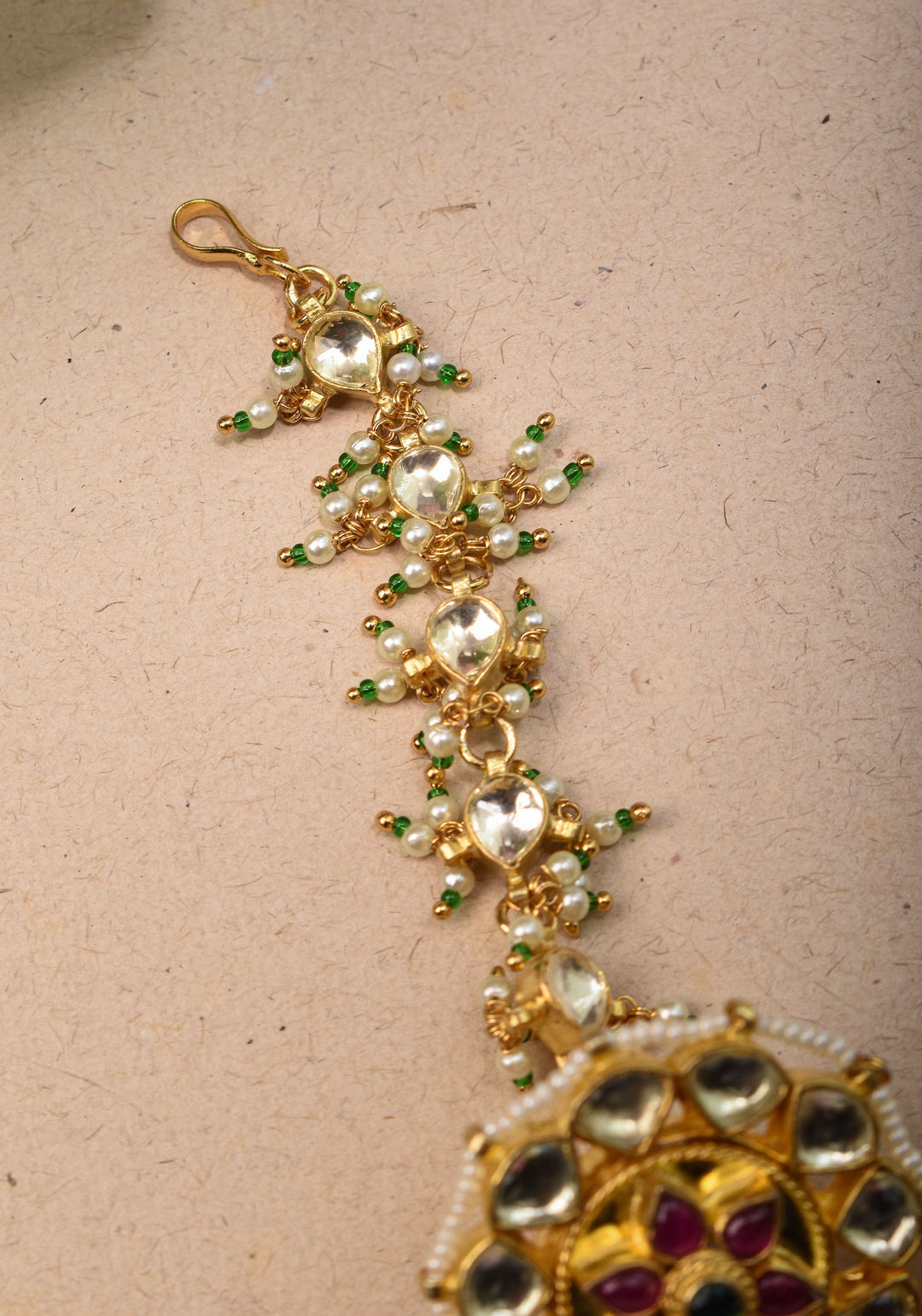 Jadau Handcrafted Sheshphool Rajputi Matha Patti |Shobitam Jewelry