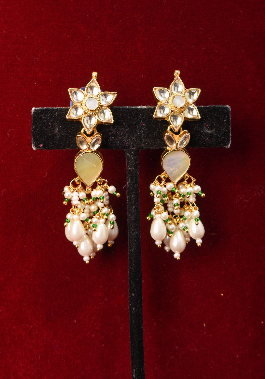 Ahmedabadi Jadau Mother of Pearls choker Set | Shobitam Jewelry