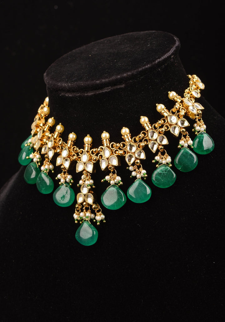 Unique White and Teal Necklace Set