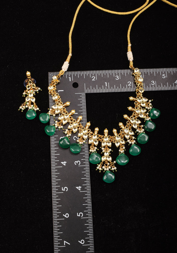 Unique White and Teal Necklace Set