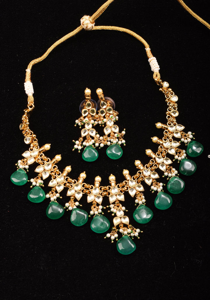 Unique White and Teal Necklace Set
