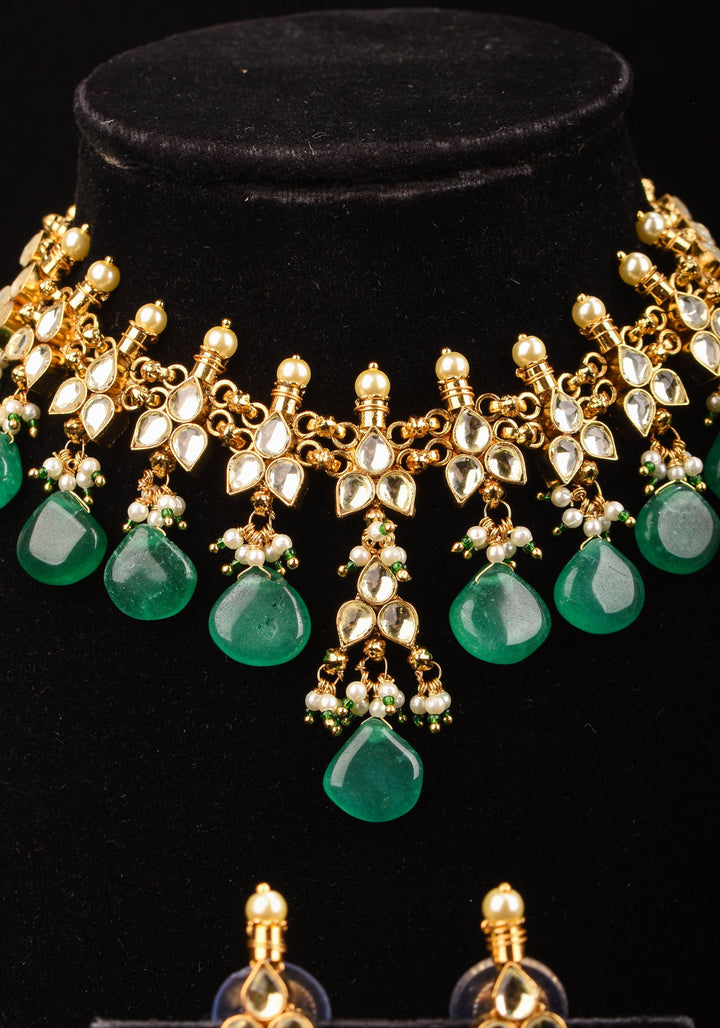 Unique White and Teal Necklace Set