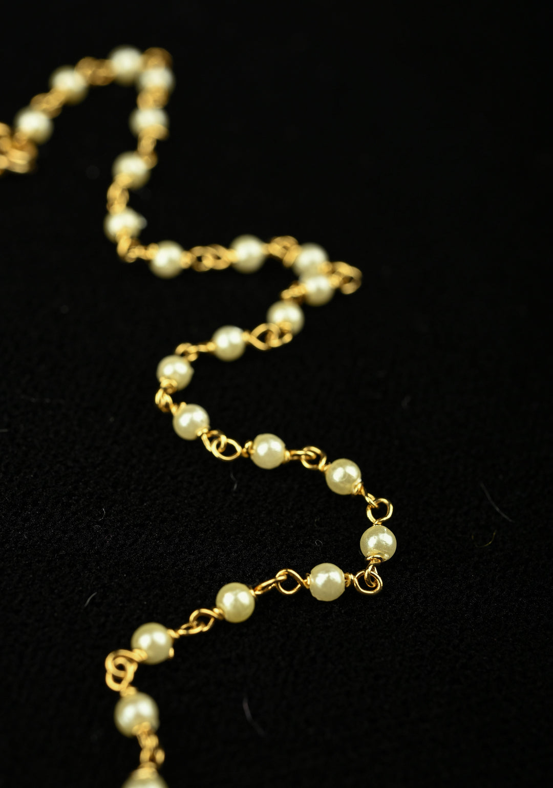 Non Piercing Nath with Jadau Kundan Stones and Chain and Danling Beads | SHOBITAM