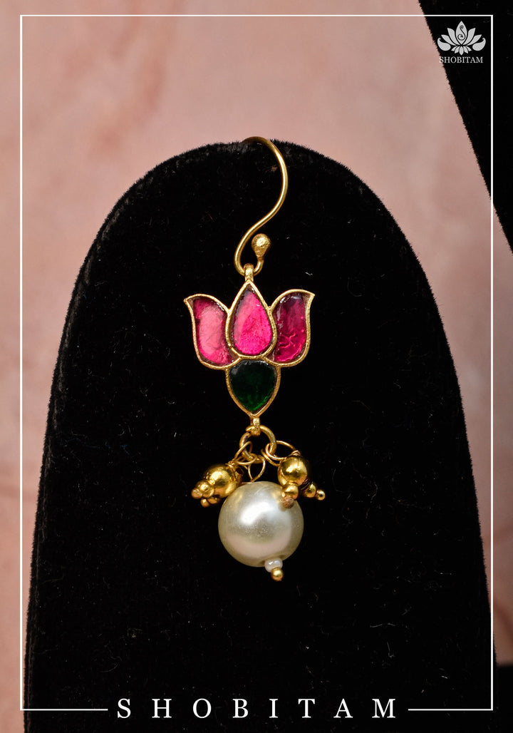 Translucent Lotus Flexible necklace set  | Shobitam Jewelry
