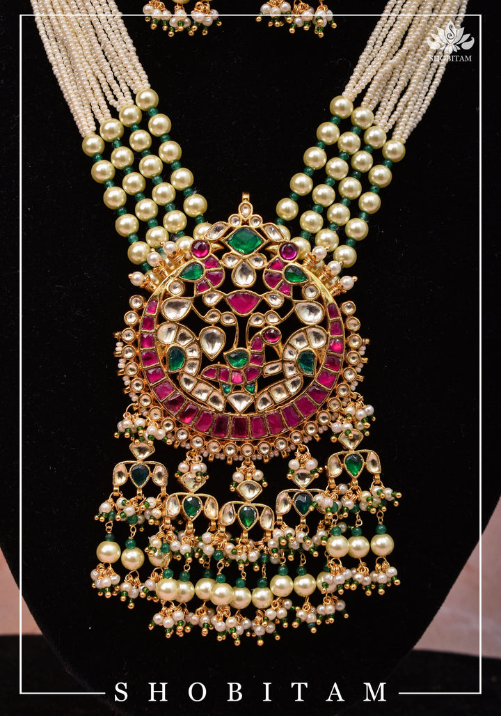 Chand Design Ahmedabadi Kundan Multistrand Short Necklace Set