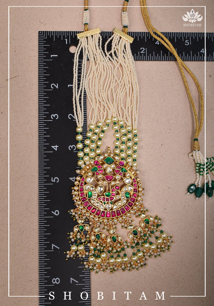 Chand Design Ahmedabadi Kundan Multistrand Short Necklace Set