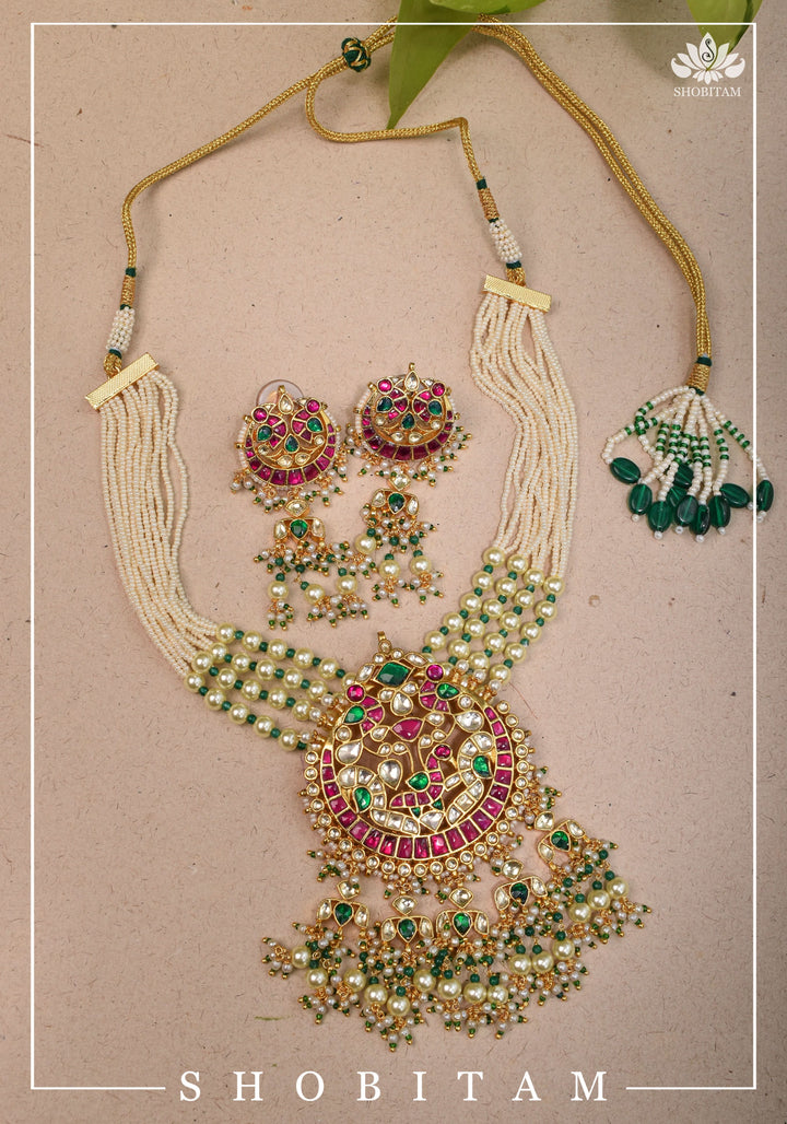 Chand Design Ahmedabadi Kundan Multistrand Short Necklace Set
