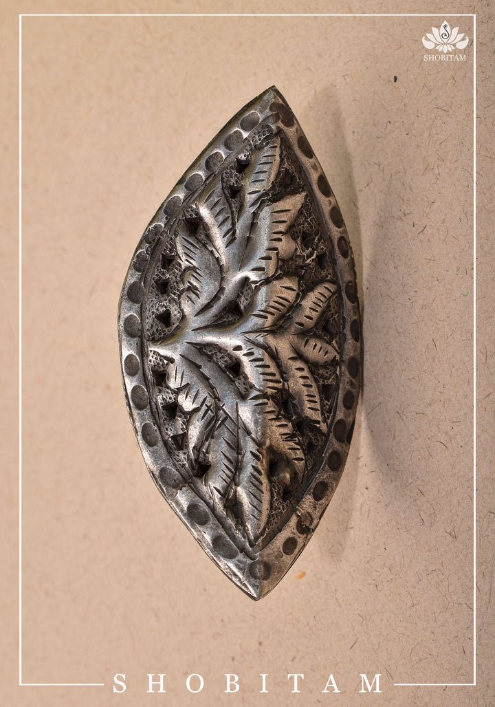Canopy of Hope - Tree Motif Adjustable Oxidized Metal Finger Ring