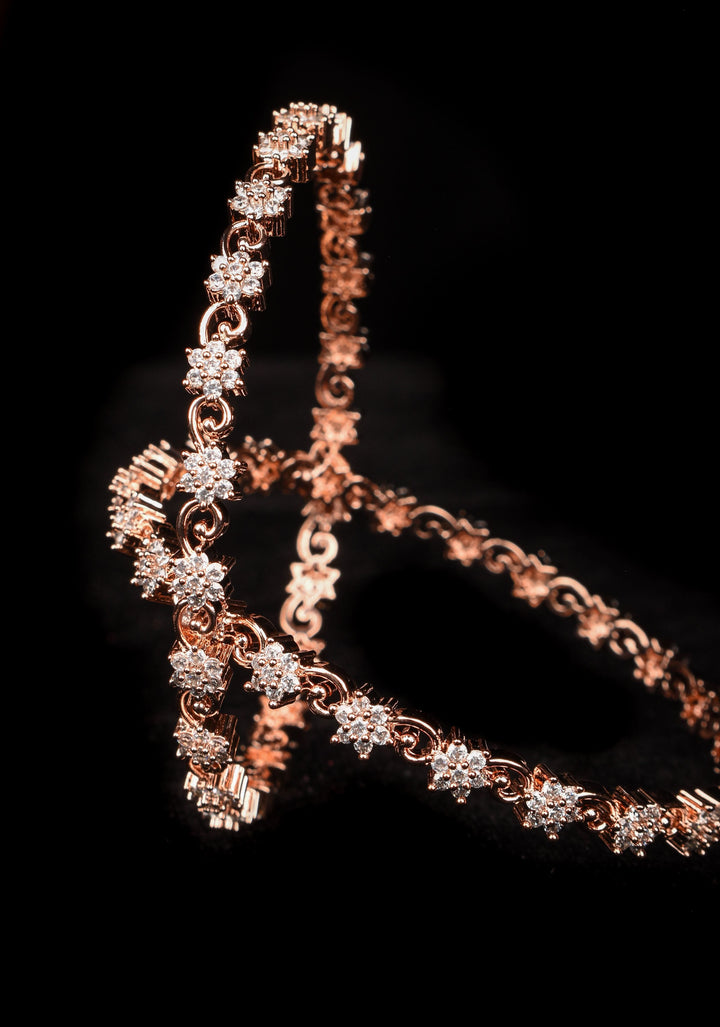 2.6 Floral Design Stone Studded Bangles
