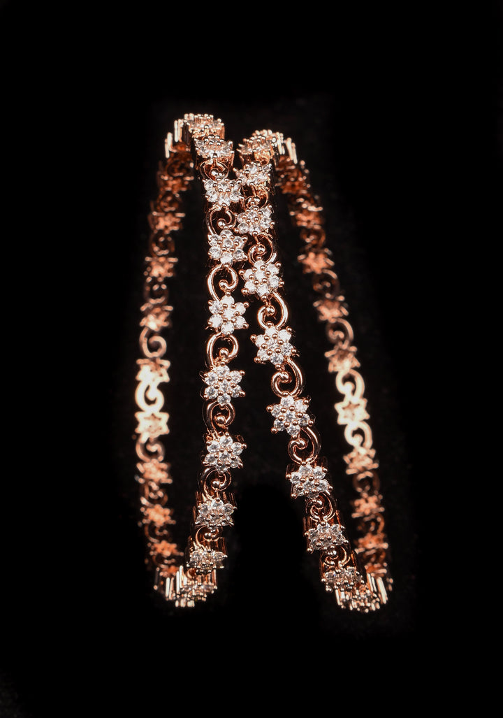 2.6 Floral Design Stone Studded Bangles