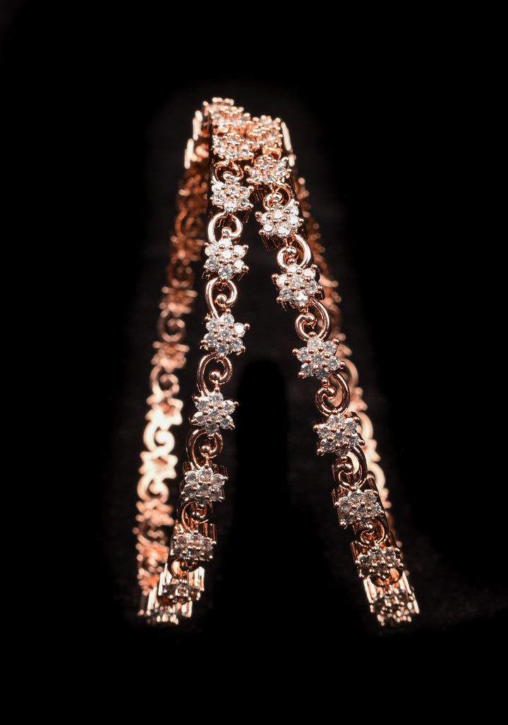 2.6 Floral Design Stone Studded Bangles