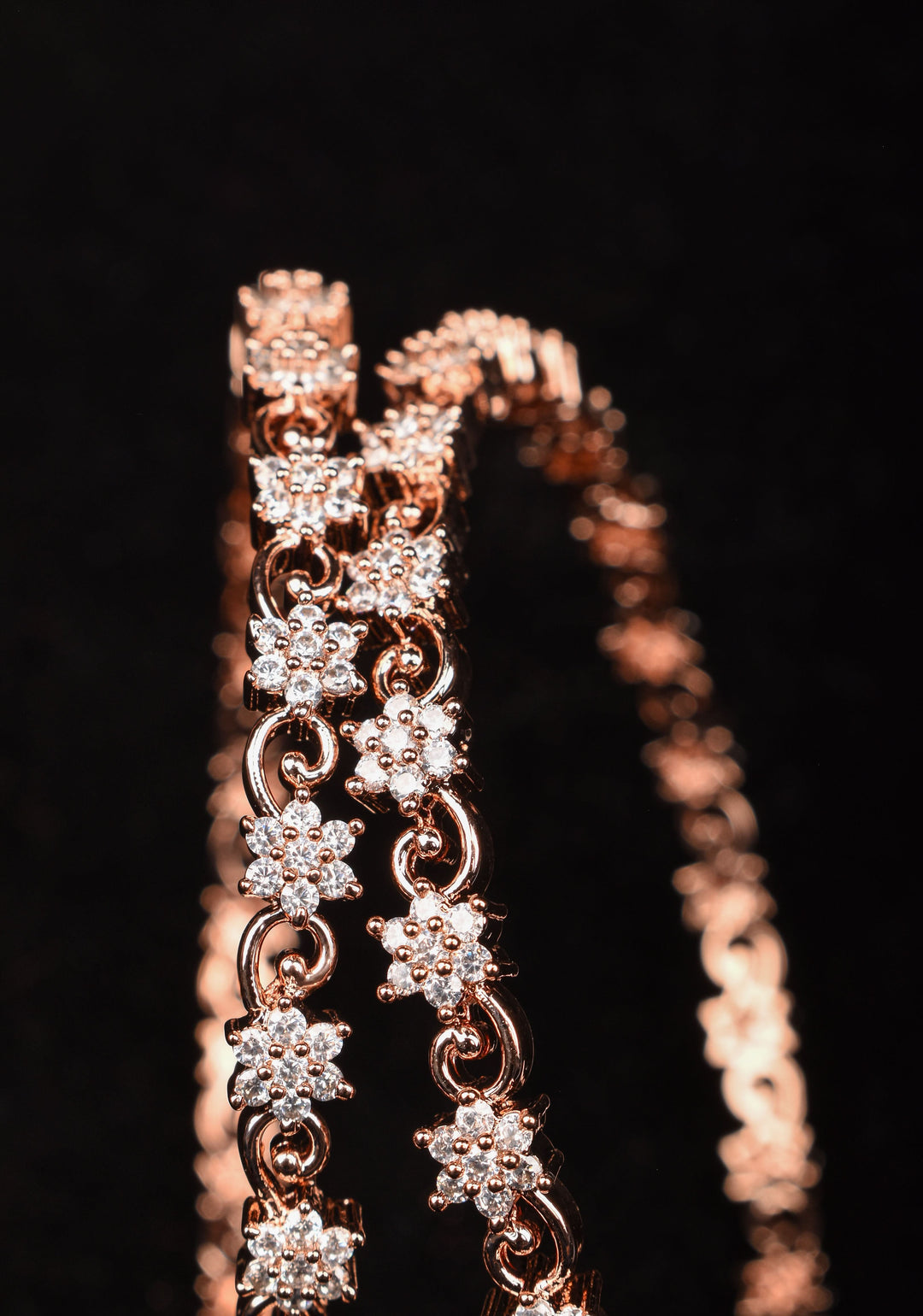 2.6 Floral Design Stone Studded Bangles