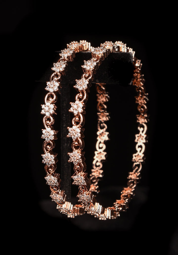 2.6 Floral Design Stone Studded Bangles
