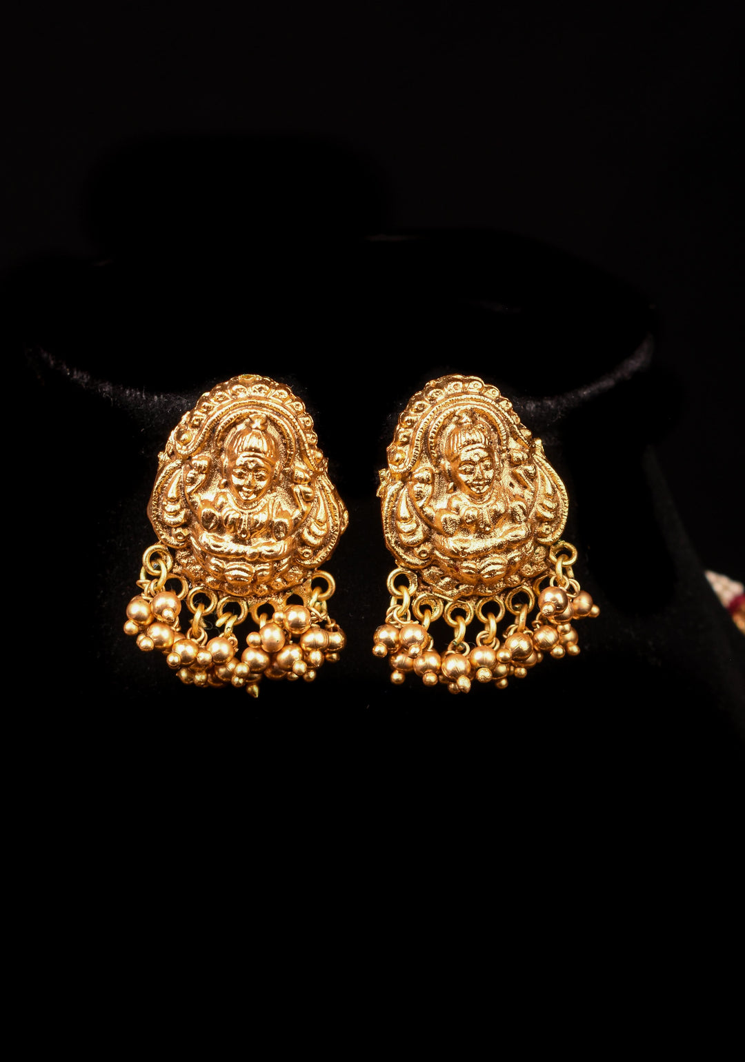 Lakshmi Design & Peacock Unit Necklace with Matching Earrings