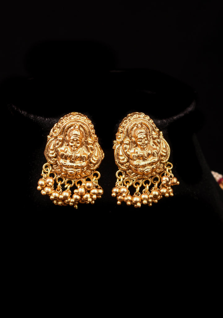 Lakshmi Design & Peacock Unit Necklace with Matching Earrings