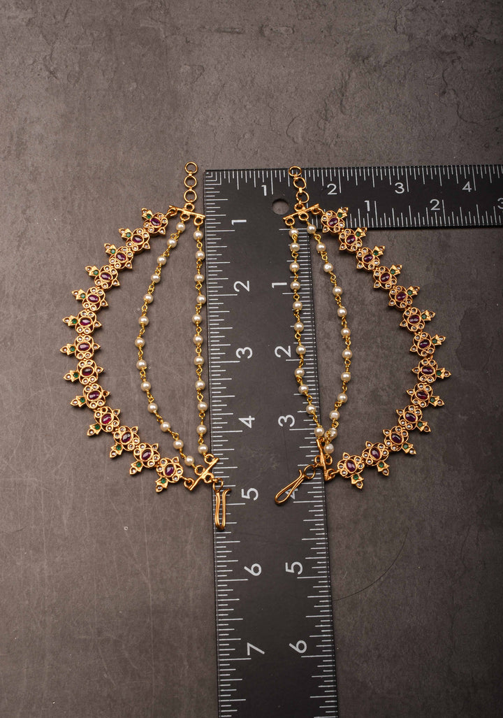 Red Stone Ear Chain