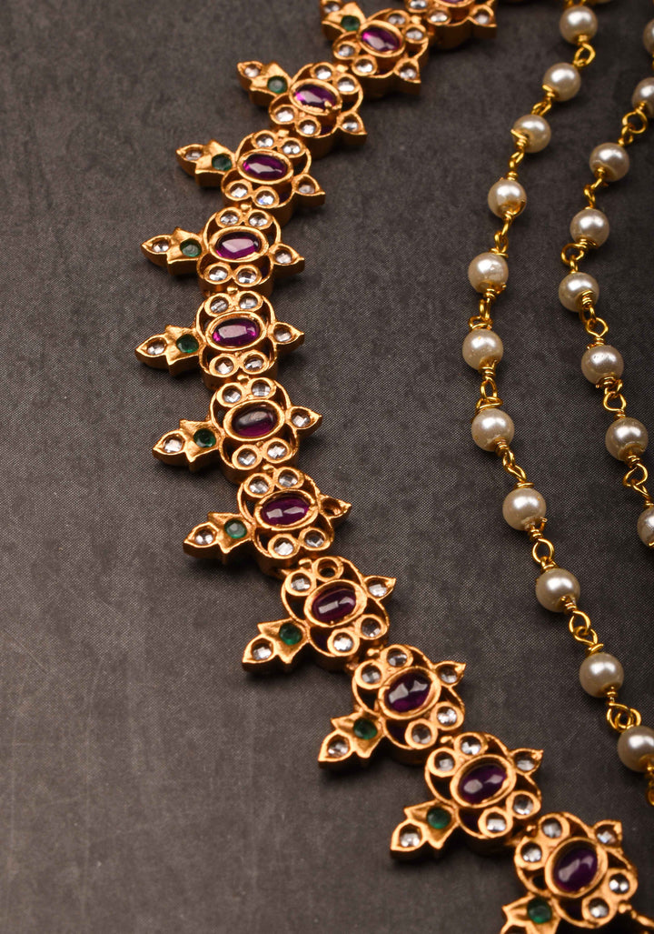 Red Stone Ear Chain