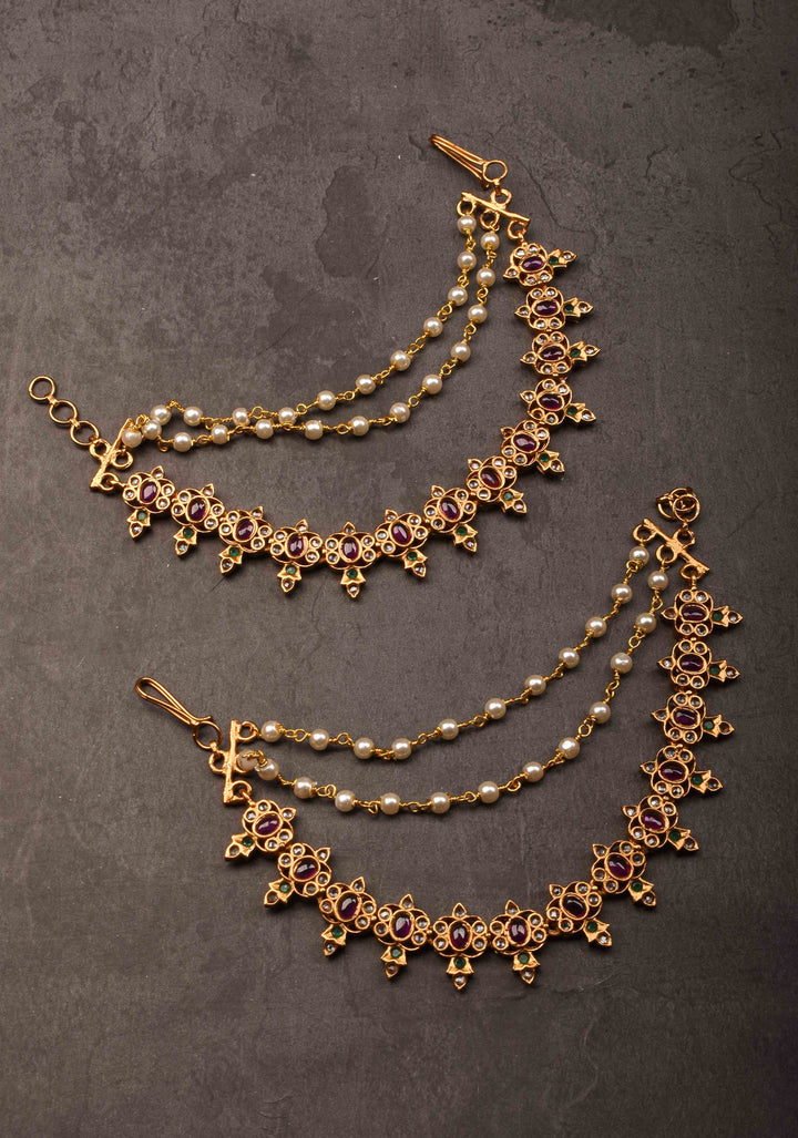 Red Stone Ear Chain
