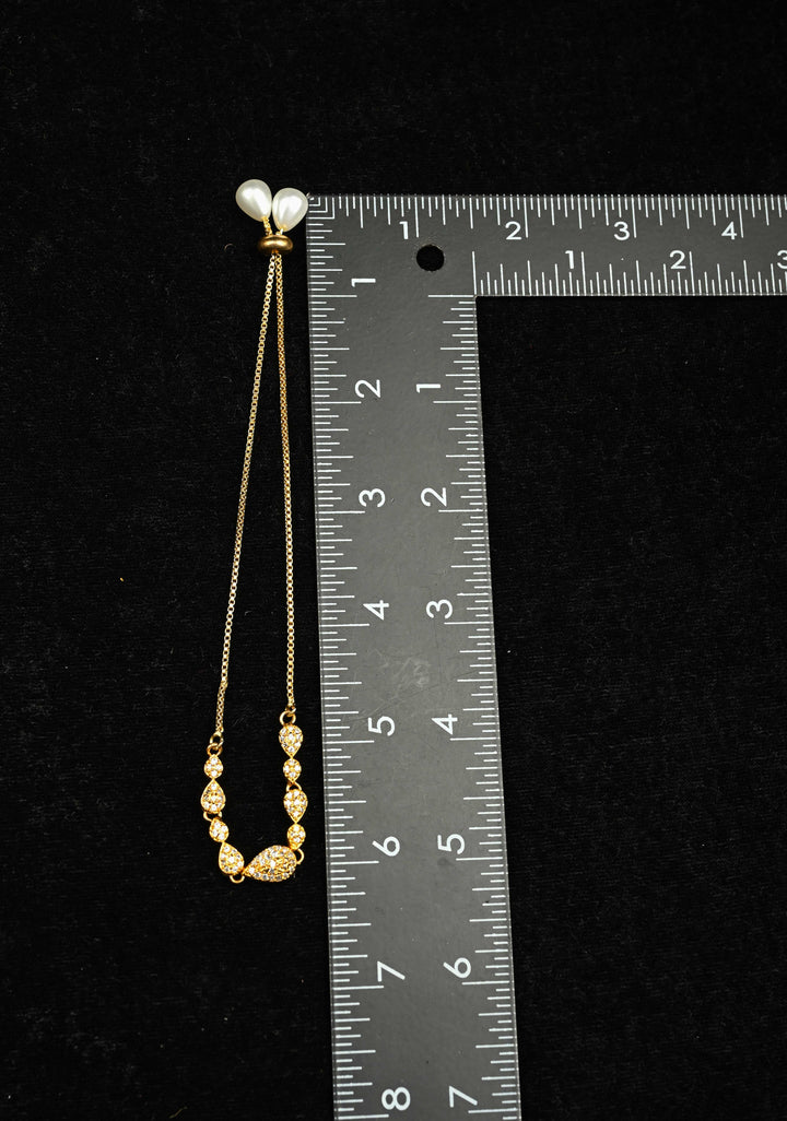 Single Strand Cz stone Adjustable Bracelet