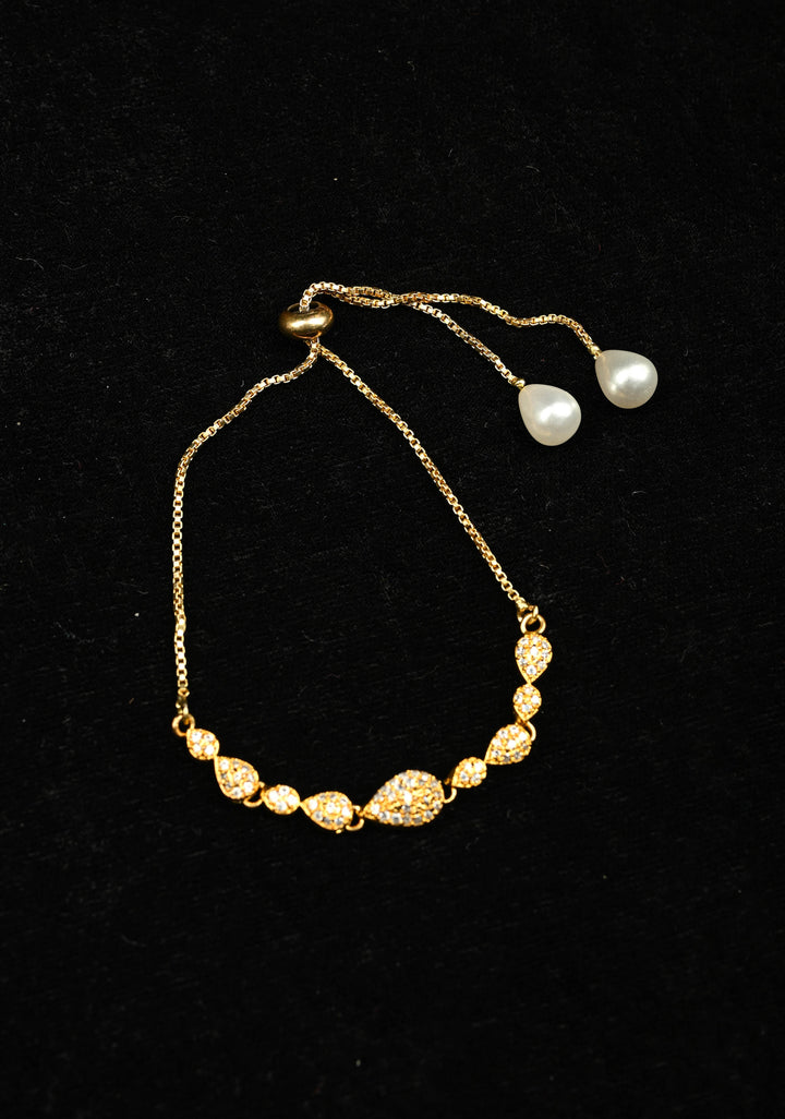 Single Strand Cz stone Adjustable Bracelet