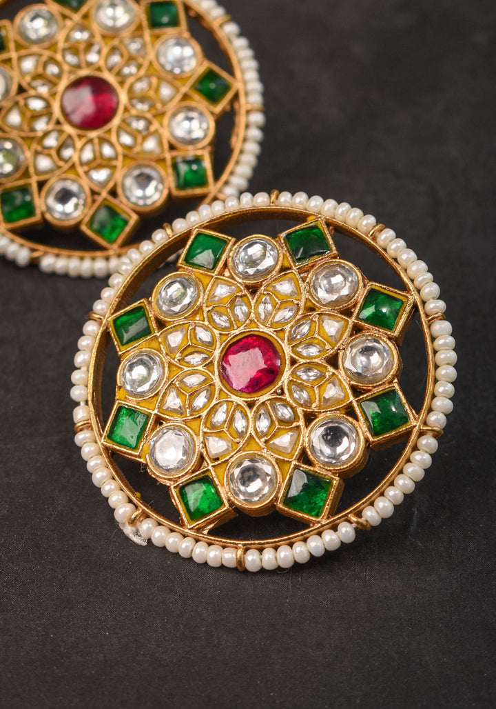 2 in 1 Statement detachable Jhumka and large Stud | Shobitam Jewelry