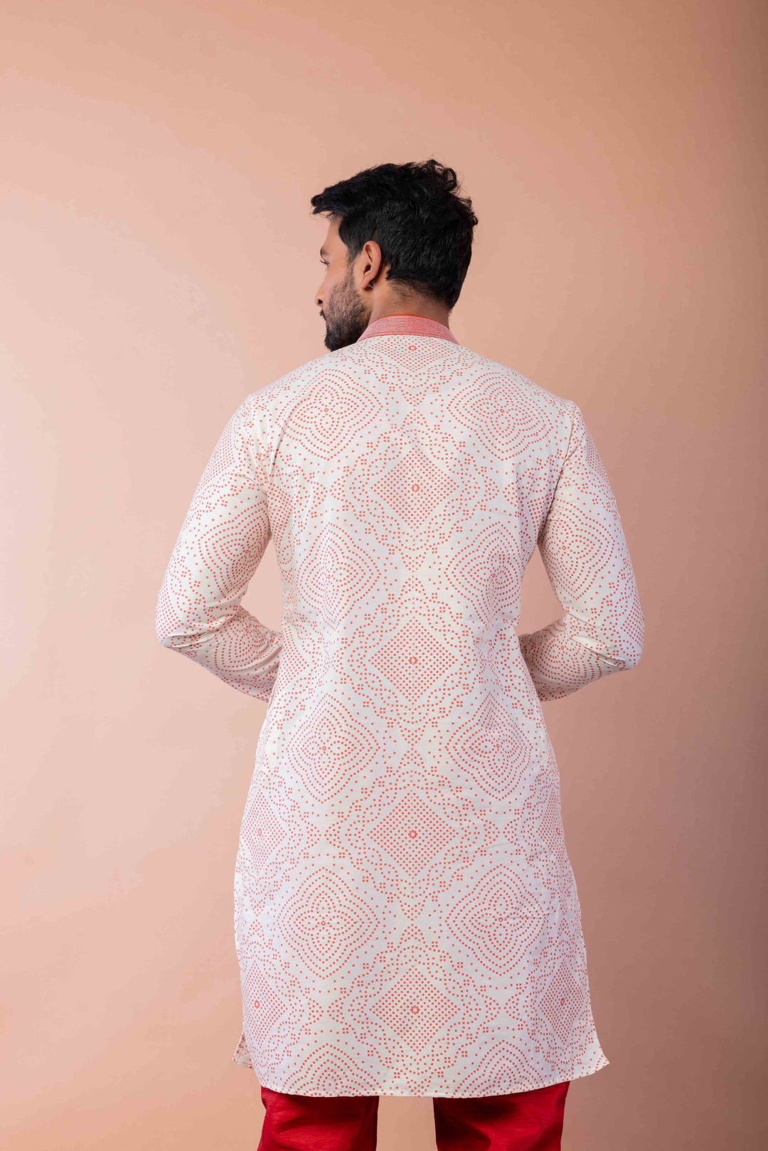 Prakatha White Silk Blend Kurta Pyjama For Men With Embroidered Work | SHOBITAM