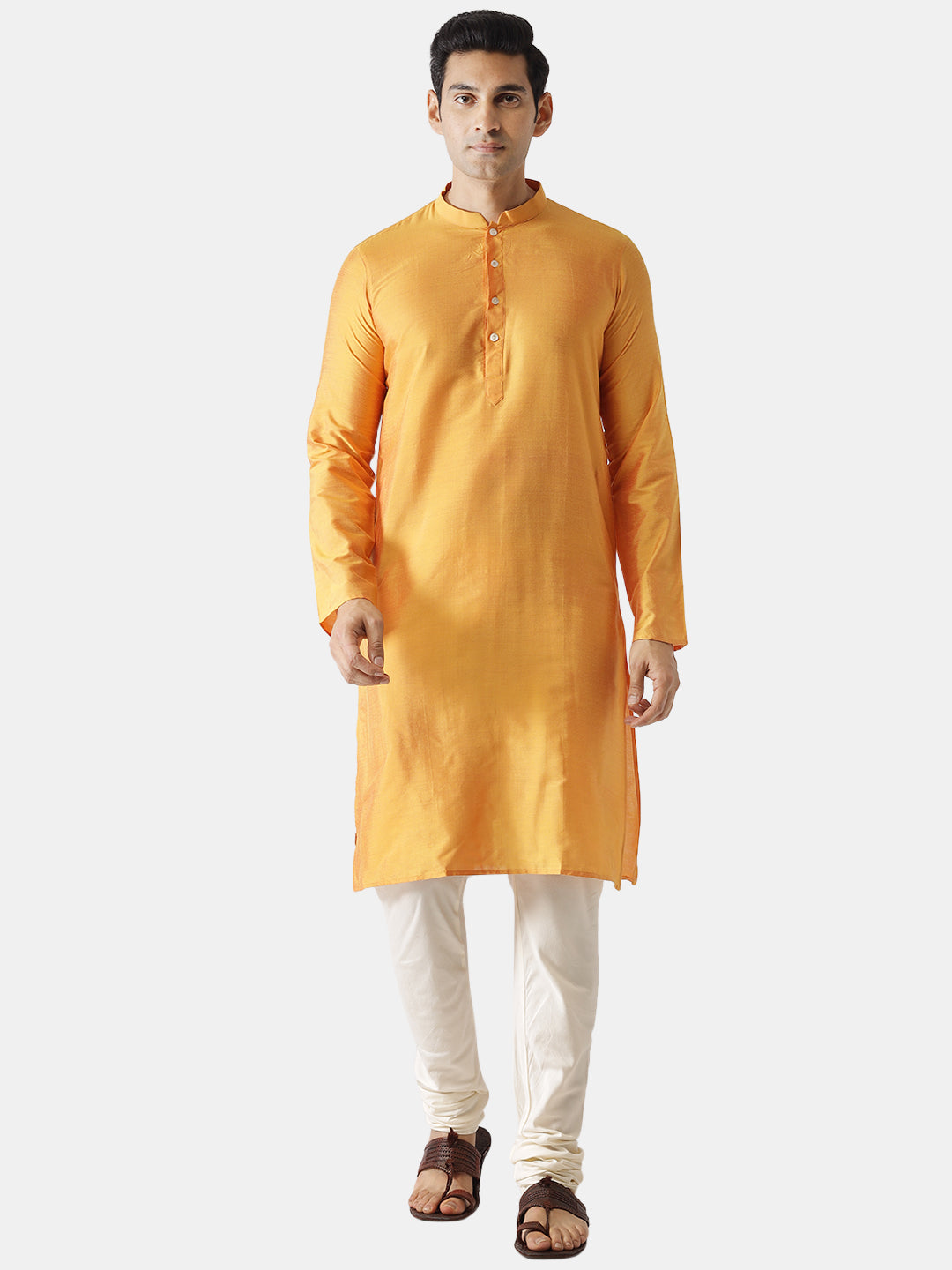 Golden Yellow Kurta Churidar Set | SHOBITAM