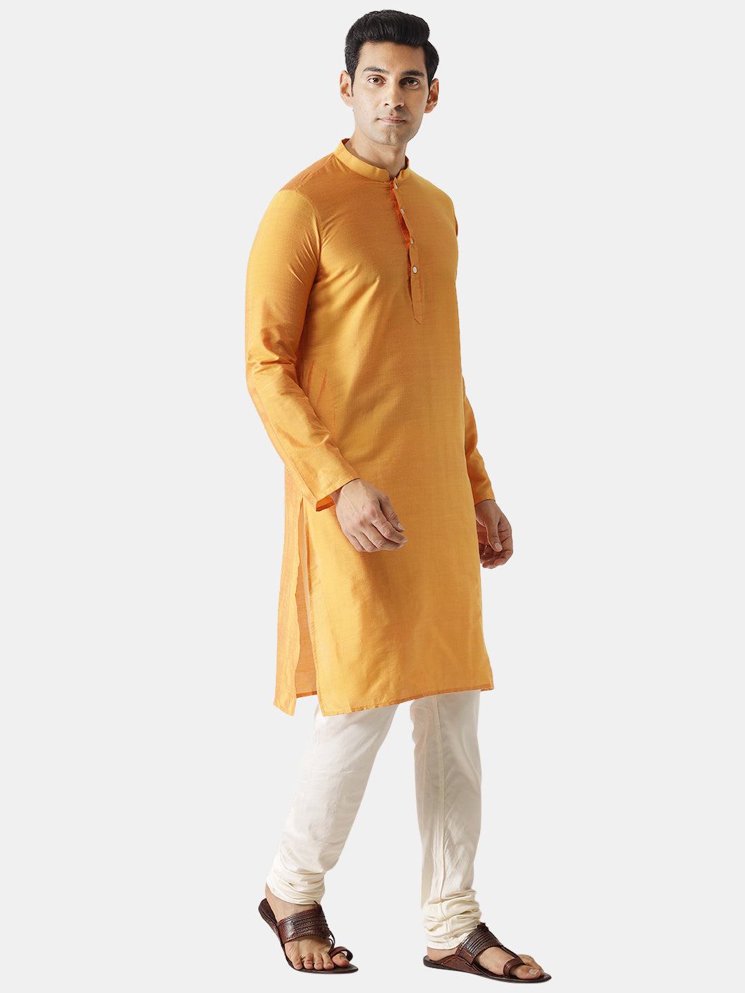 Golden Yellow Kurta Churidar Set | SHOBITAM