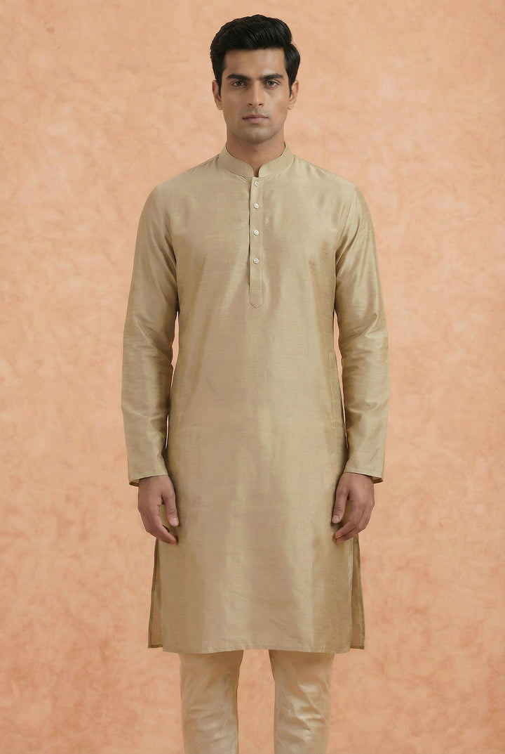 Men Brown Kurta | SHOBITAM