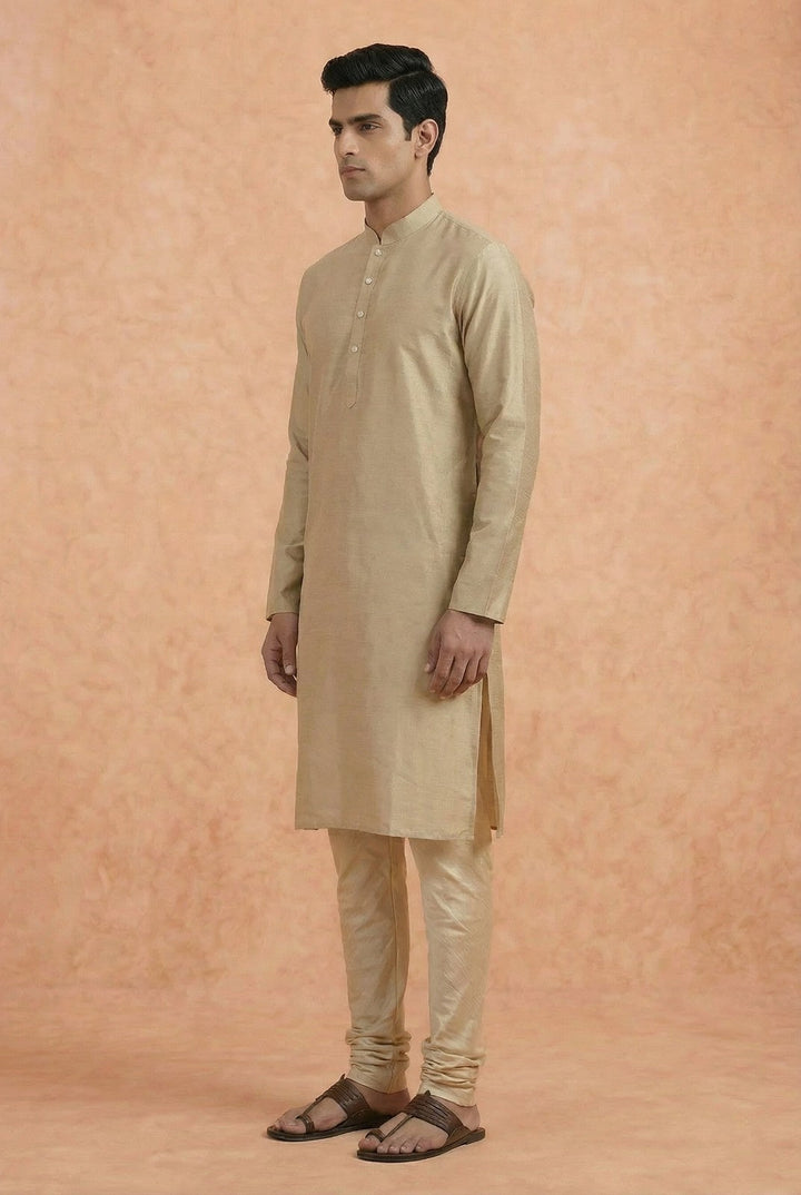 Men Brown Kurta | SHOBITAM