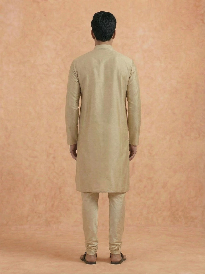 Men Brown Kurta | SHOBITAM