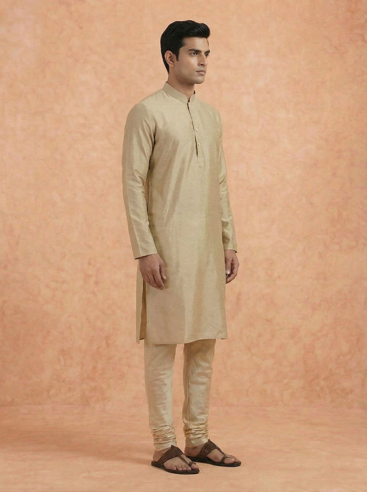Men Brown Kurta | SHOBITAM