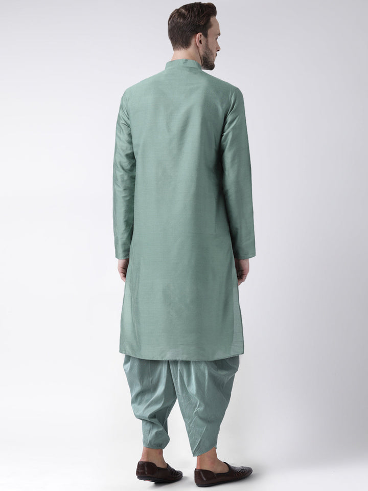 Mint Green Solid Kurta with Dhoti | SHOBITAM