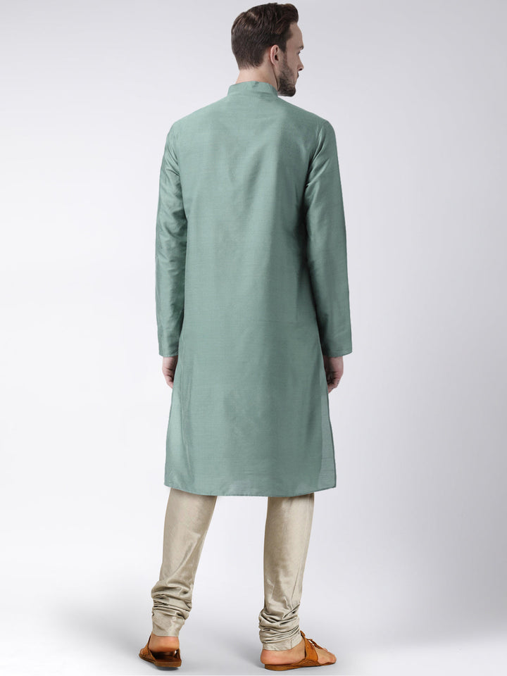 Men's Olive Green Kurta | SHOBITAM