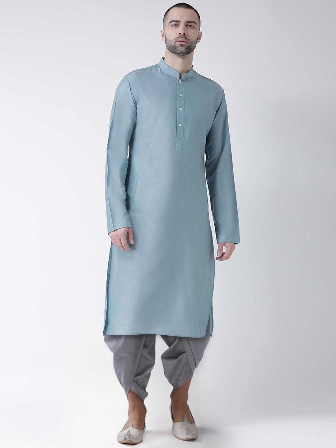 Men Blue Kurta Dhoti Set | SHOBITAM