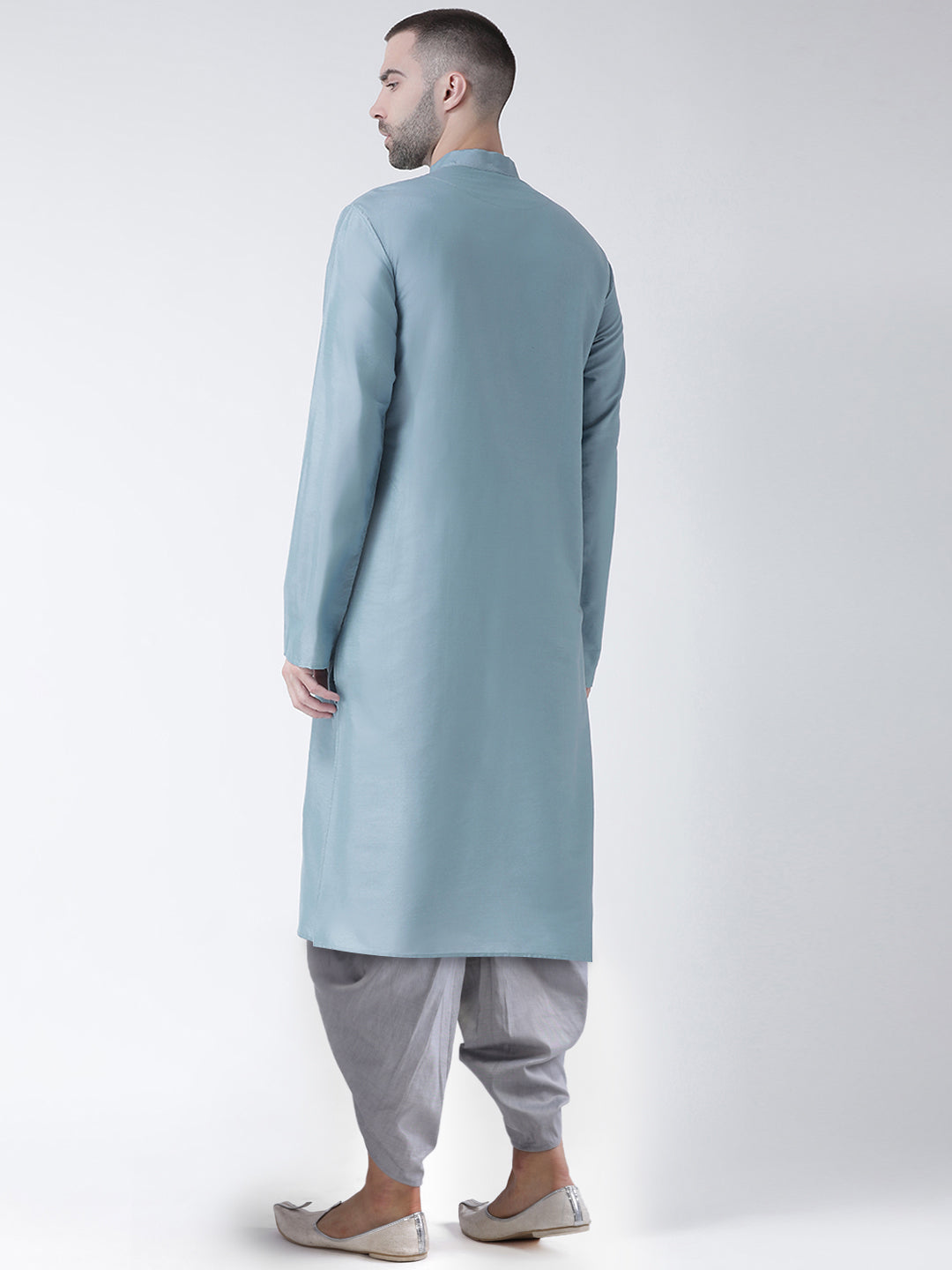 Men Blue Kurta Dhoti Set | SHOBITAM