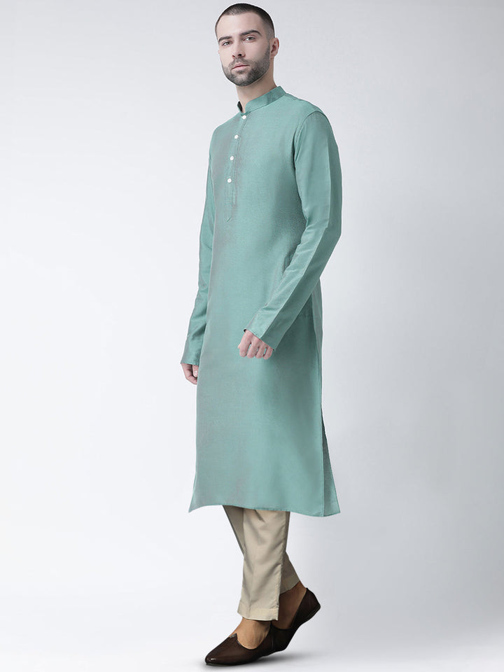 Men's Green Kurta Trousers Set | SHOBITAM