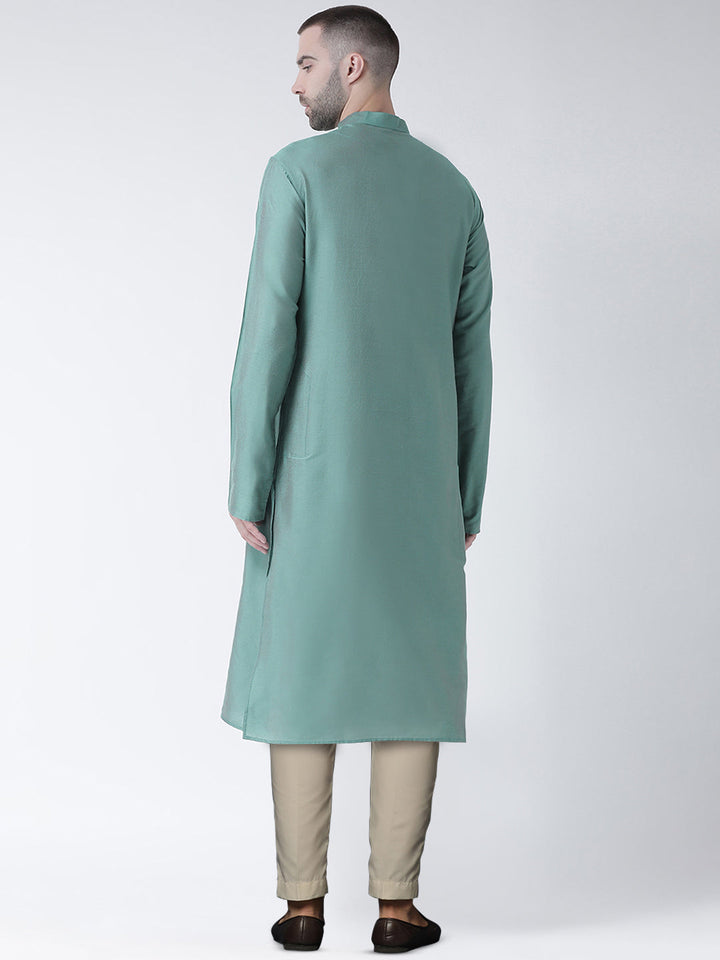 Men's Green Kurta Trousers Set | SHOBITAM