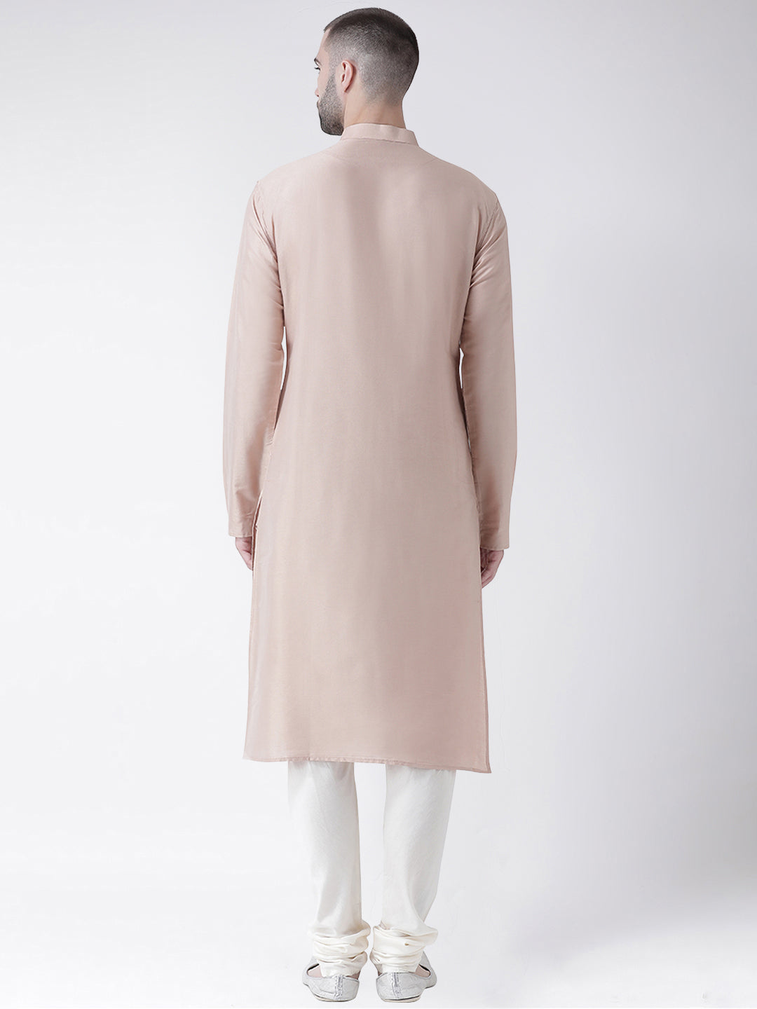 Men's Dark Cream Kurta Churidar Set | SHOBITAM