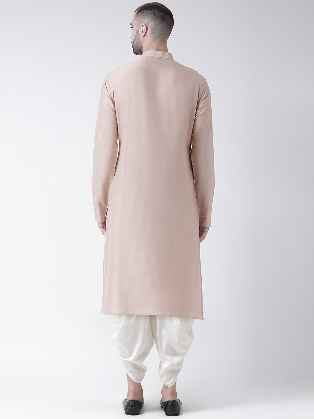 Men Beige Kurta Dhoti Set | SHOBITAM