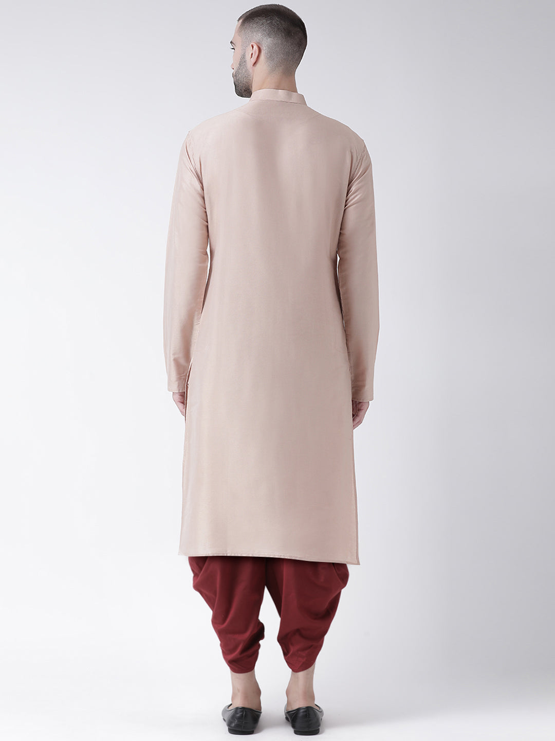 Men Beige Kurta Dhoti Set | SHOBITAM