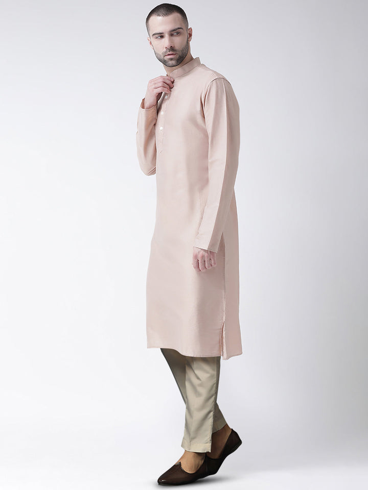 Men's Nude Kurta Trousers Set | SHOBITAM