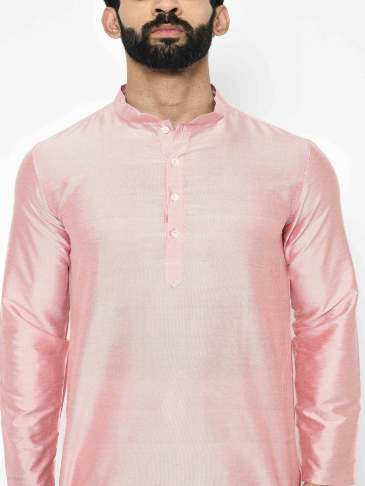 Men's Light Pink Kurta | SHOBITAM
