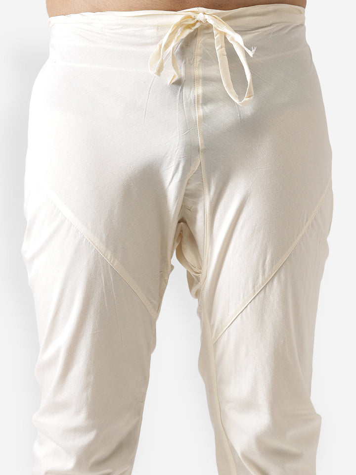 Men's Off White Kurta Churidar Set | SHOBITAM